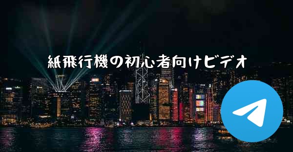 紙飛行機の初心者向けビデオ