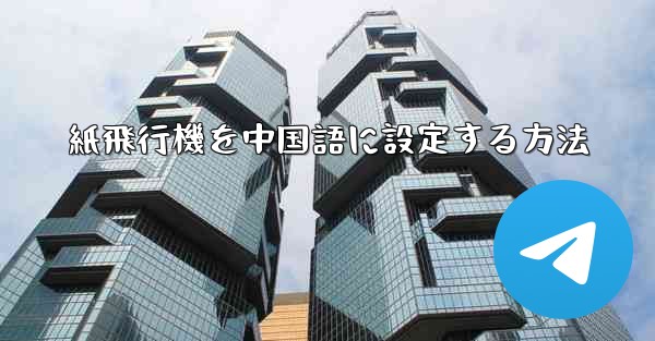 紙飛行機を中国語に設定する方法