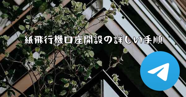 紙飛行機口座開設の詳しい手順