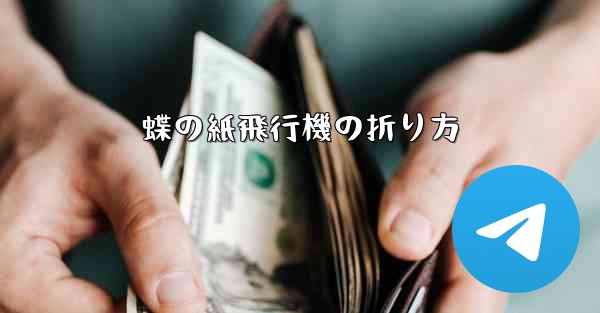 蝶の紙飛行機の折り方