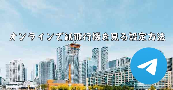 オンラインで紙飛行機を見る設定方法