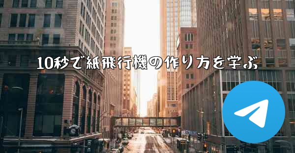 10秒で紙飛行機の作り方を学ぶ