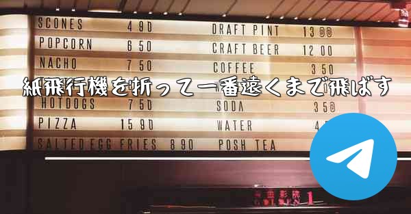 紙飛行機を折って一番遠くまで飛ばす