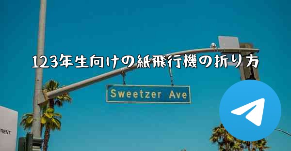 123年生向けの紙飛行機の折り方