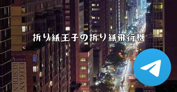 折り紙王子の折り紙飛行機