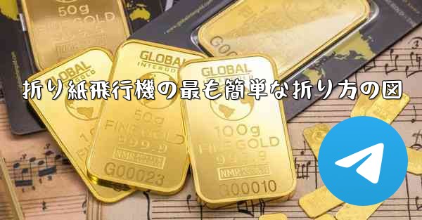 折り紙飛行機の最も簡単な折り方の図