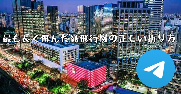 最も長く飛んだ紙飛行機の正しい折り方