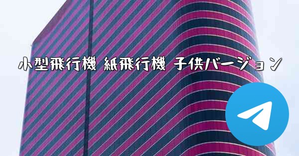 小型飛行機 紙飛行機 子供バージョン