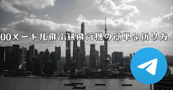 900メートル飛ぶ紙飛行機の簡単な折り方