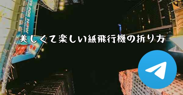 美しくて楽しい紙飛行機の折り方