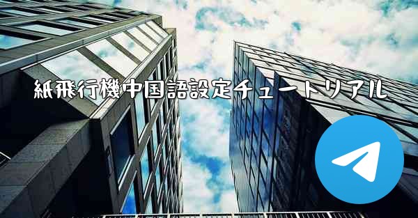 紙飛行機中国語設定チュートリアル