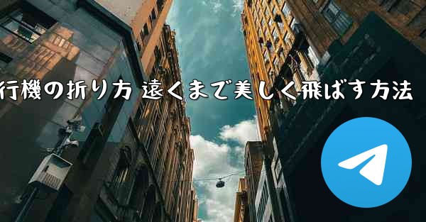 紙飛行機の折り方 遠くまで美しく飛ばす方法