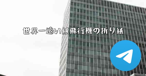 世界一遠い紙飛行機の折り紙