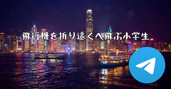 飛行機を折り遠くへ飛ぶ小学生