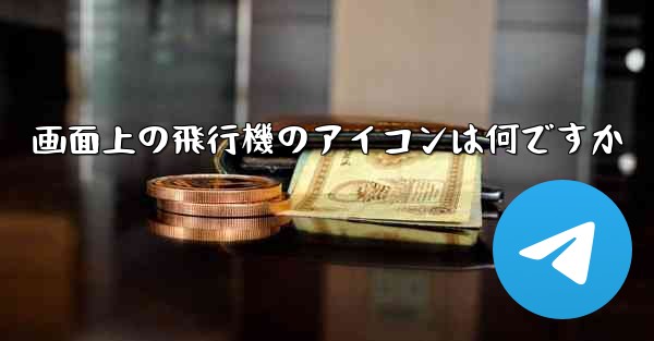 画面上の飛行機のアイコンは何ですか