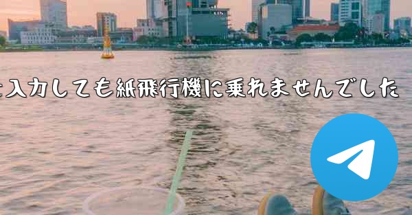 携帯電話の番号を入力しても紙飛行機に乗れませんでした