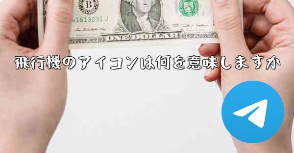 飛行機のアイコンは何を意味しますか