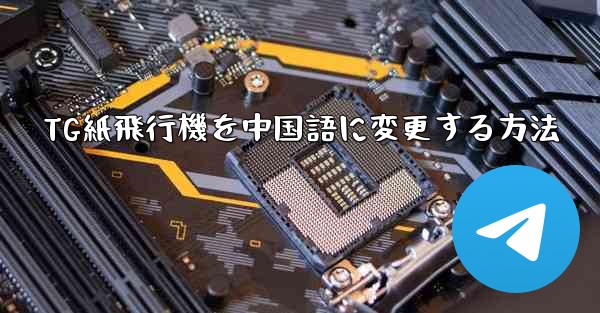 TG紙飛行機を中国語に変更する方法