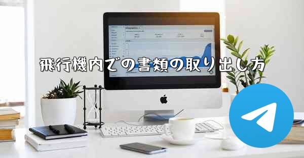 飛行機内での書類の取り出し方