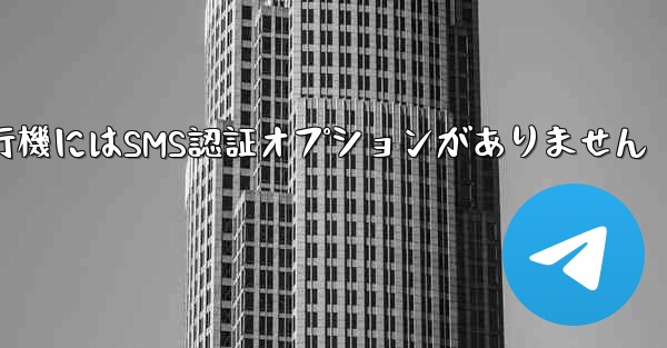 紙飛行機にはSMS認証オプションがありません