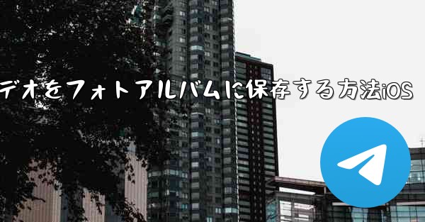 Telegramビデオをフォトアルバムに保存する方法iOS
