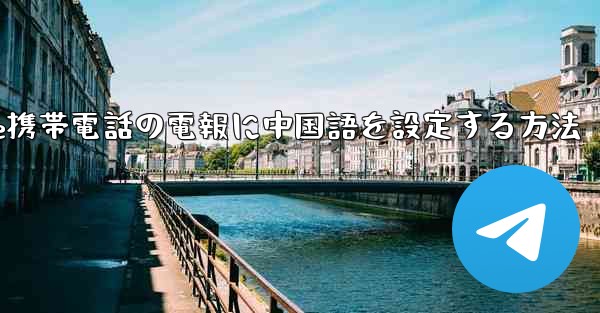 Apple携帯電話の電報に中国語を設定する方法