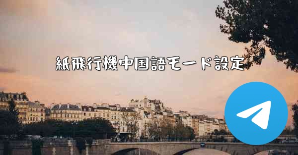 紙飛行機中国語モード設定