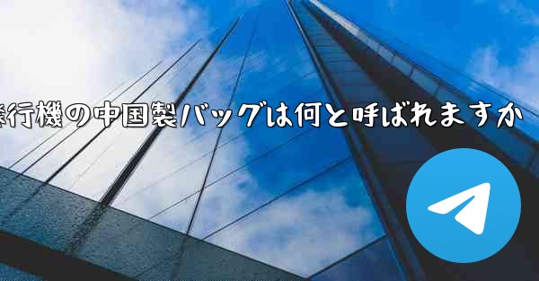 紙飛行機の中国製バッグは何と呼ばれますか