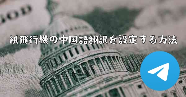 紙飛行機の中国語翻訳を設定する方法