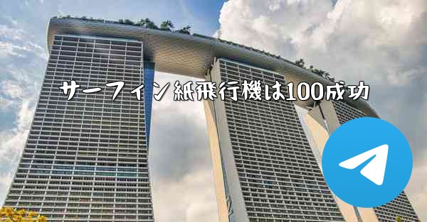 サーフィン紙飛行機は100成功