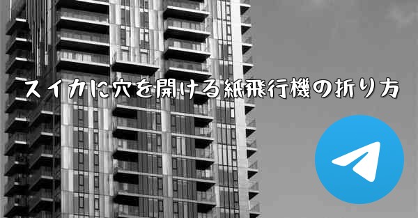 スイカに穴を開ける紙飛行機の折り方