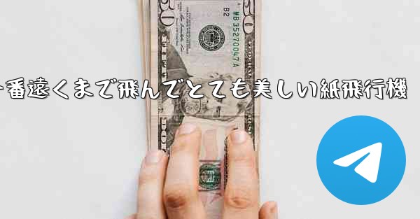 一番遠くまで飛んでとても美しい紙飛行機