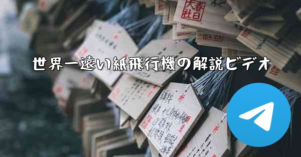 世界一遠い紙飛行機の解説ビデオ