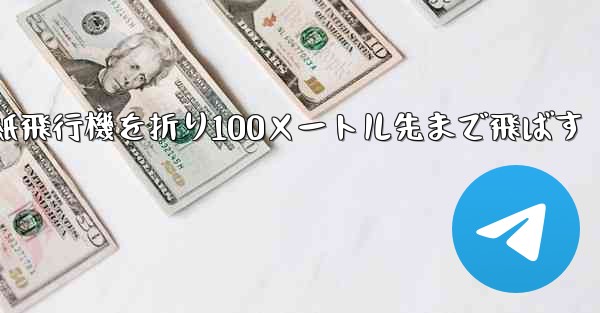 一番遠い紙飛行機を折り100メートル先まで飛ばす
