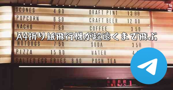 A4折り紙飛行機が超遠くまで飛ぶ