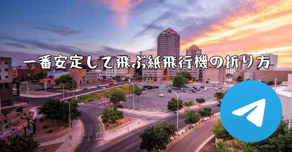 一番安定して飛ぶ紙飛行機の折り方