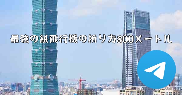 最強の紙飛行機の折り方800メートル