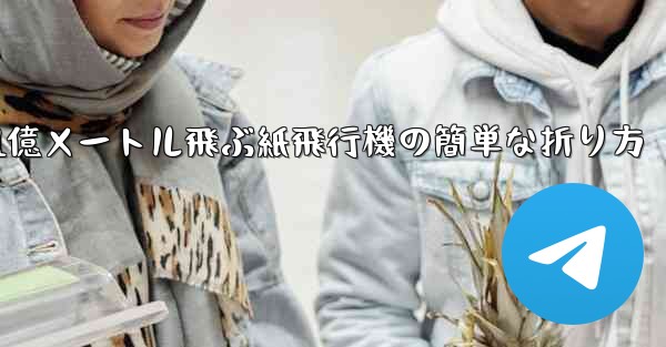 1億メートル飛ぶ紙飛行機の簡単な折り方
