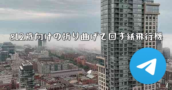 812歳向けの折り曲げて回す紙飛行機