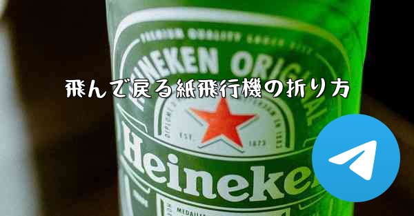 飛んで戻る紙飛行機の折り方