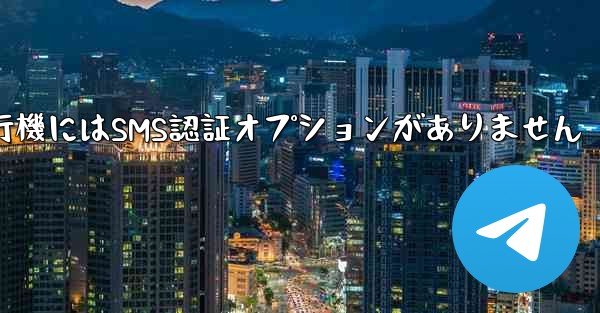 紙飛行機にはSMS認証オプションがありません