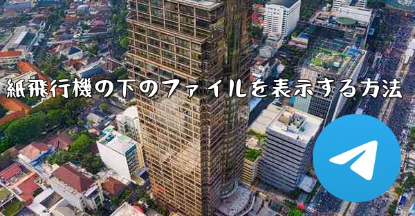 紙飛行機の下のファイルを表示する方法