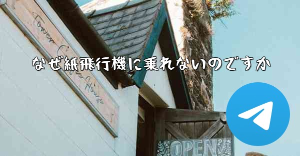 なぜ紙飛行機に乗れないのですか