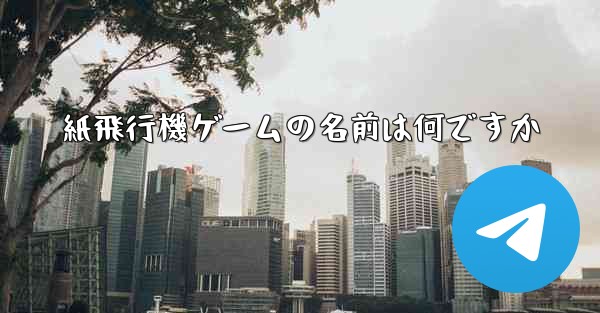 紙飛行機ゲームの名前は何ですか